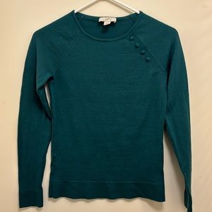 Loft sweater, deep emerald green, size XS